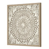 Boho Handmade Framed Natural Rice Paper Wall Art Decor - 23.5" x 23.5"
